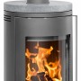 Justus Kaminofen Faro 2.0 mit Speckstein, Stahl, 6 kW und Holzfach. Kamin für gemütliche Wärme.