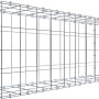 Gabiona Anbaukorb Typ 2, 40x100x20cm, Maschenweite 10x10cm, aus verzinktem Drahtgitter.