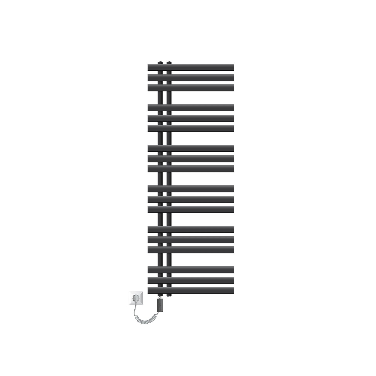 LuxeBath Badheizkörper Iron EM 500x1400 mm Anthrazit mit Heizstab 1200W Tou günstig online kaufen