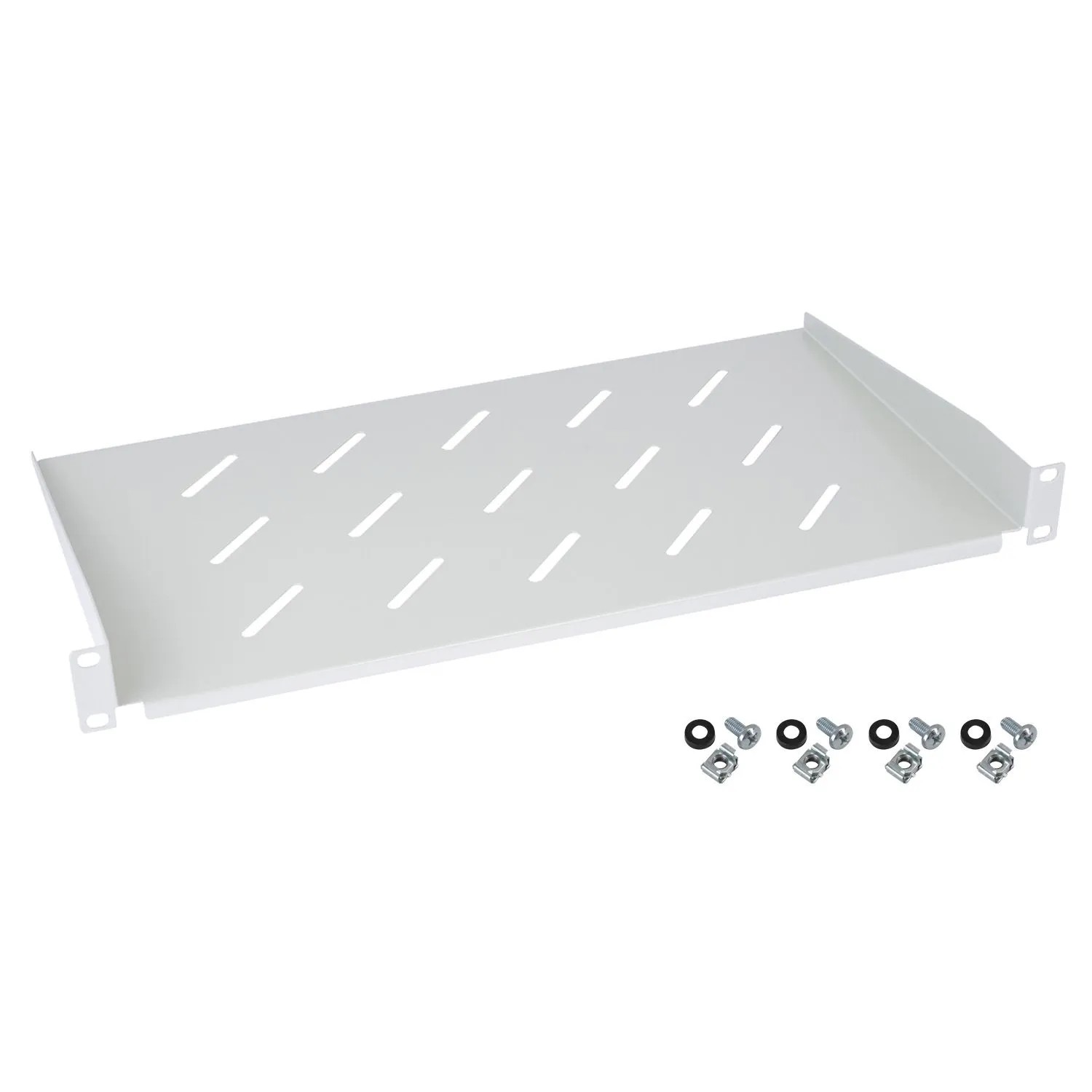HMF 65499 Fachboden für Serverschrank 19 Zoll 1 HE 250mm Lichtgrau