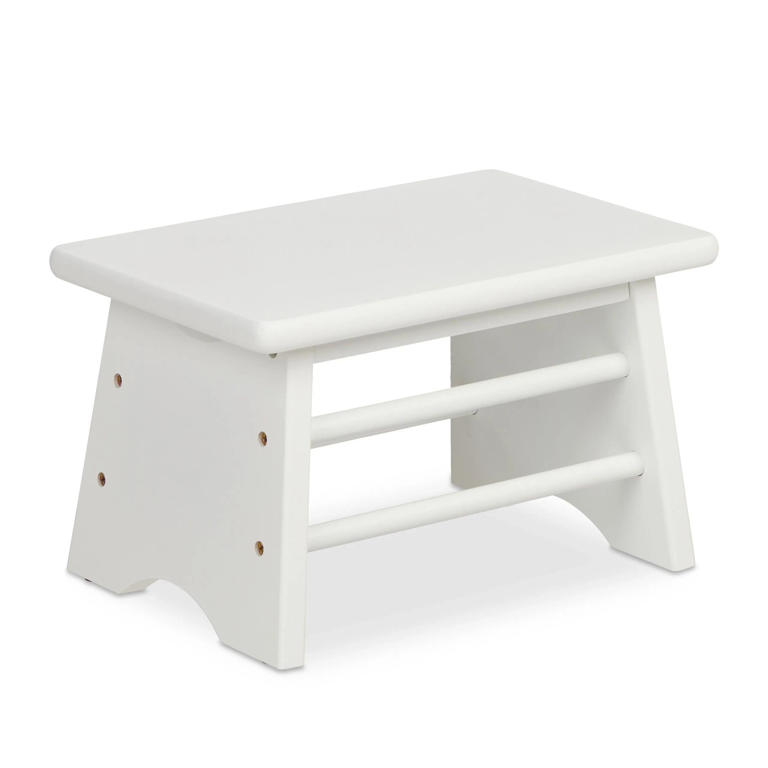Relaxdays Fußbank Bambus Weiß 20 cm x 33 cm x 21,5 cm 1,9 kg