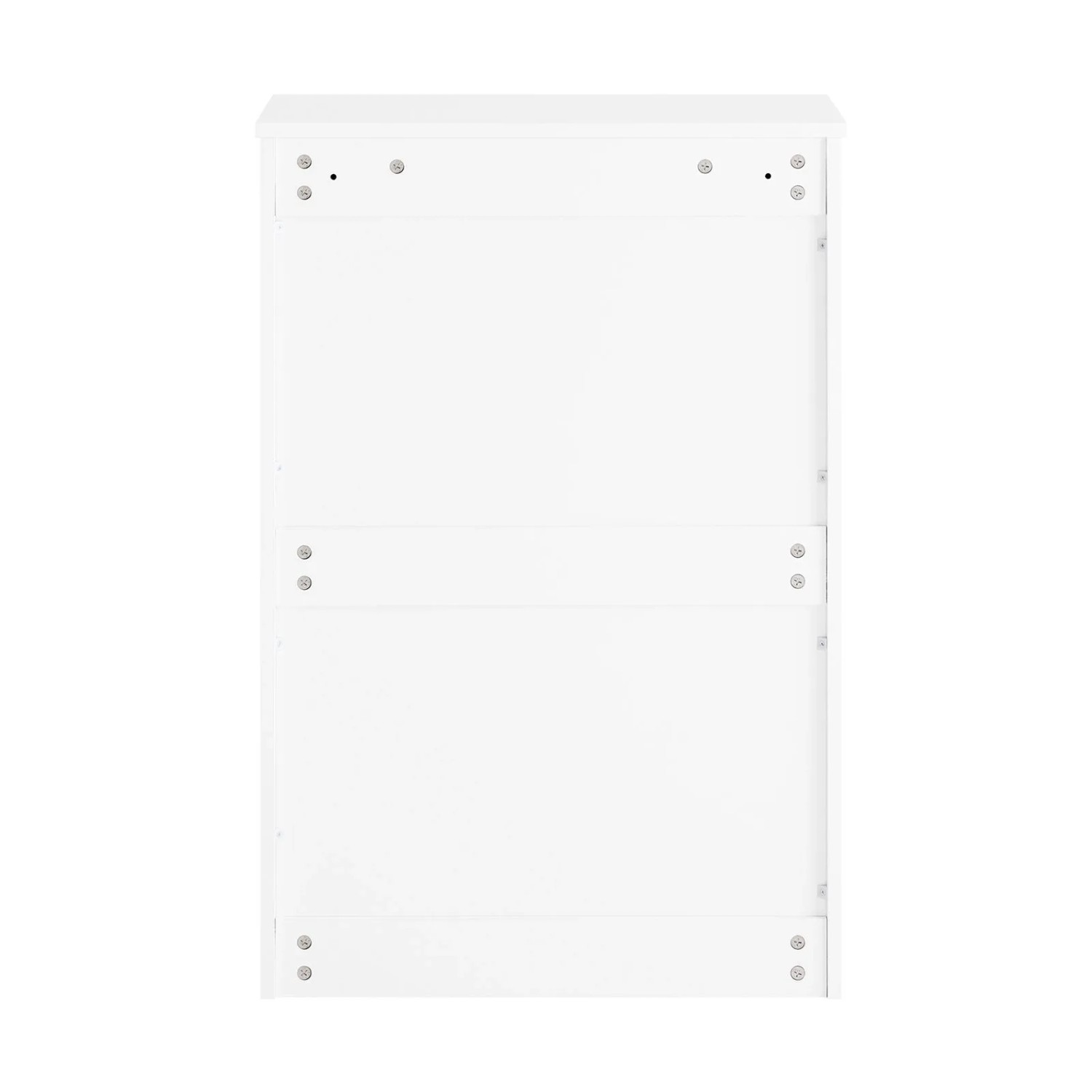 SoBuy Schuhschrank Schmal mit Schublade Schuhkommode mit 2 Klappen 61x91x26cm Weiß FSR205-WN_4