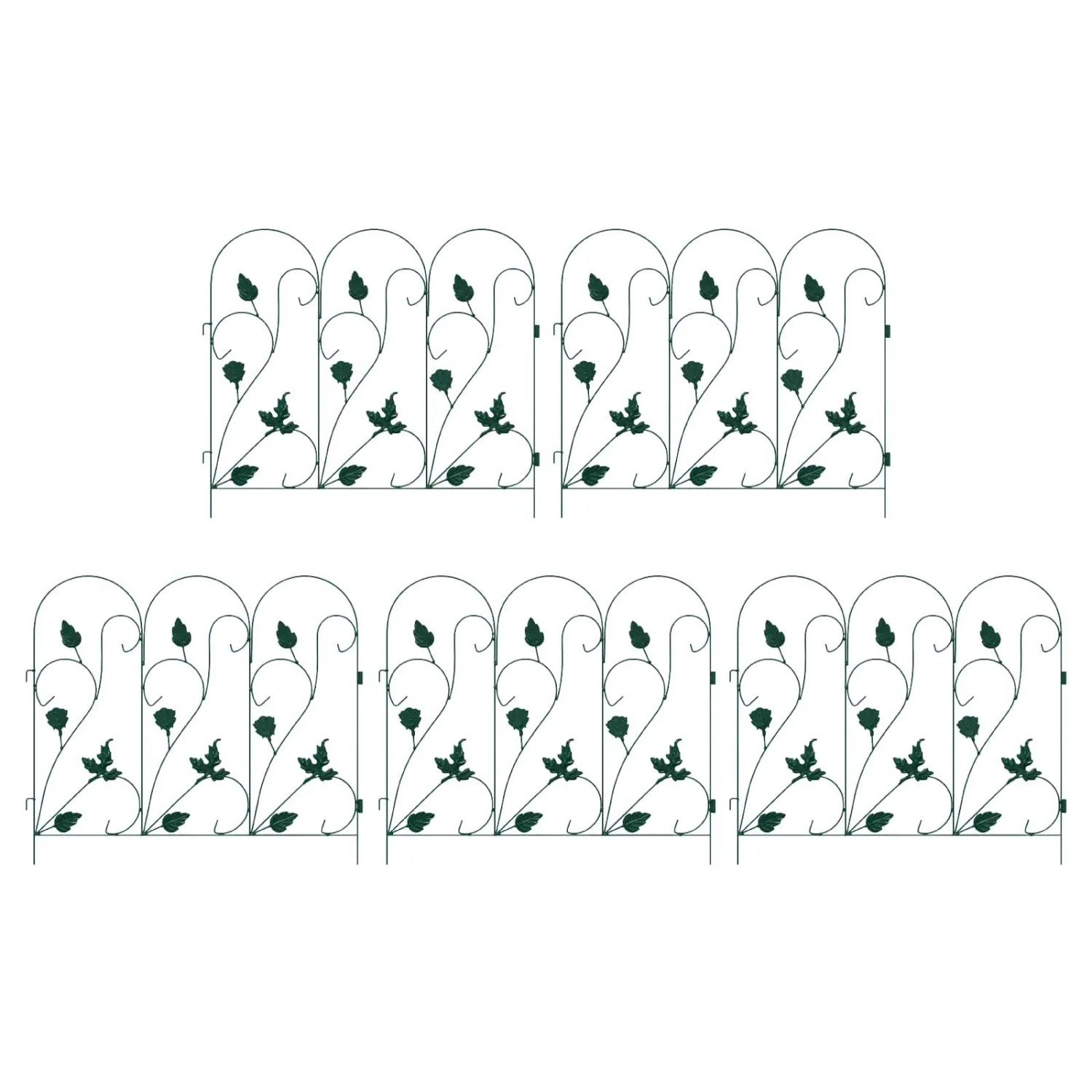 vidaXL Gartenzaun Spalier Grün 307 x 54,5 x 0,3 cm 42021367