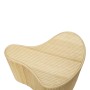 Heller Rattan Beistelltisch Marsa im böhmischen Stil. Organische Form, naturfarben, Nachttisch.