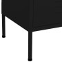 Detailansicht: Schwarzer vidaXL Lagerschrank (80x35x101,5 cm) aus Stahl mit Füßen.