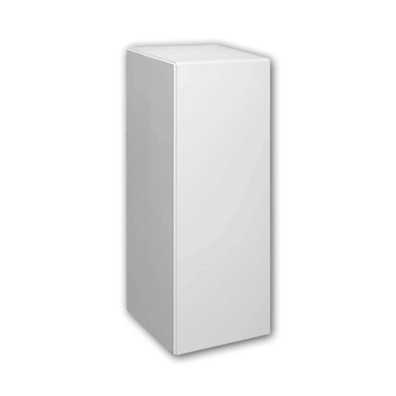 PROFHOME 113600 Vollsäulen Sockel Zierelement Säule, 27,6 cm x 27,6 cm x 69,5 cm Weiß