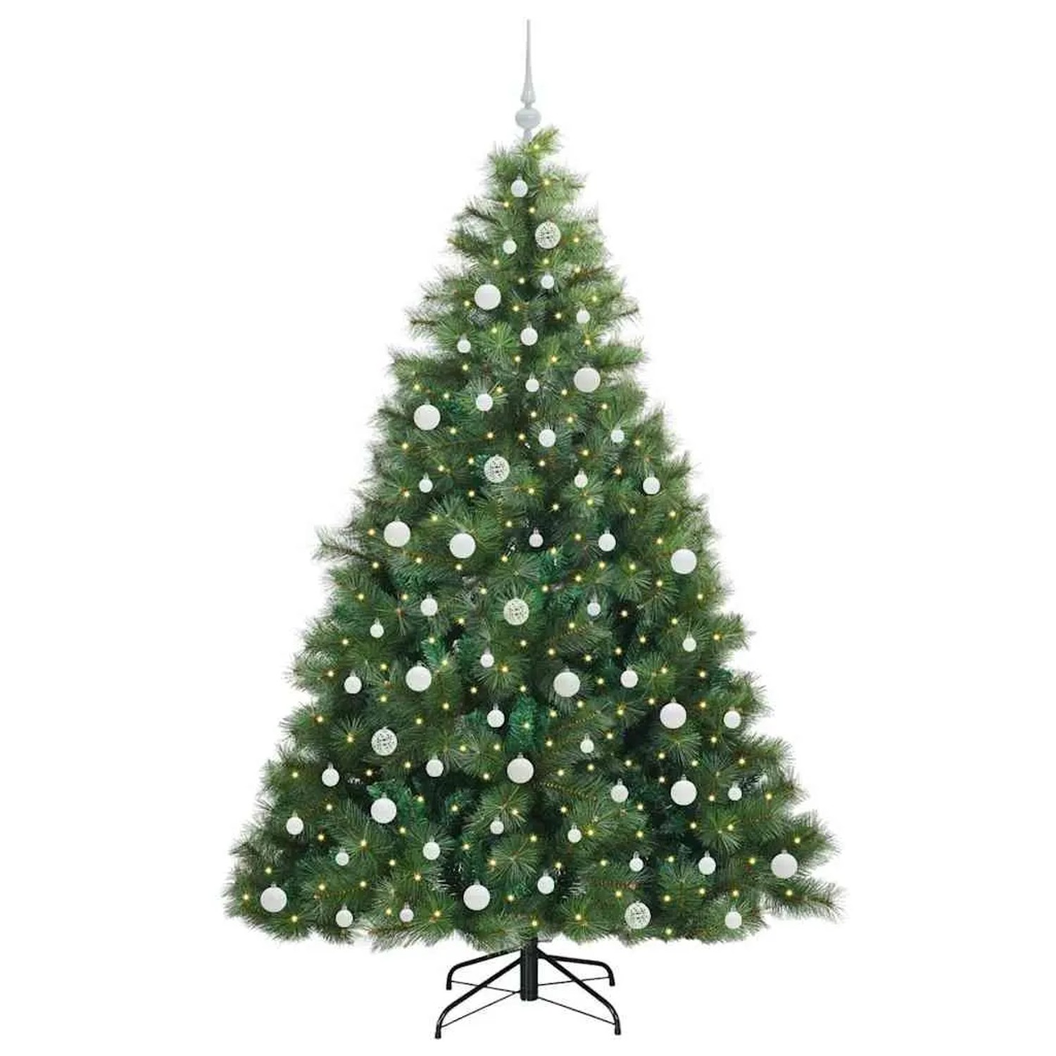 vidaXL Künstlicher Weihnachtsbaum mit 300 LEDs Grün 210 cm PE und PVC 3397799