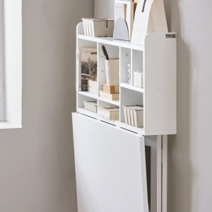 SoBuy Wandklapptisch FWT07-II-W, weiß, mit Regal. Ideal für kleine Räume.