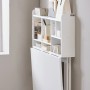 SoBuy Wandklapptisch FWT07-II-W, weiß, mit Regal. Ideal für kleine Räume.