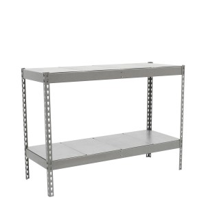 Verzinktes PROREGAL Schwerlastregal Metal Beast Two mit 2 Ebenen, 90x120x60 cm, Fachlast 600 kg.