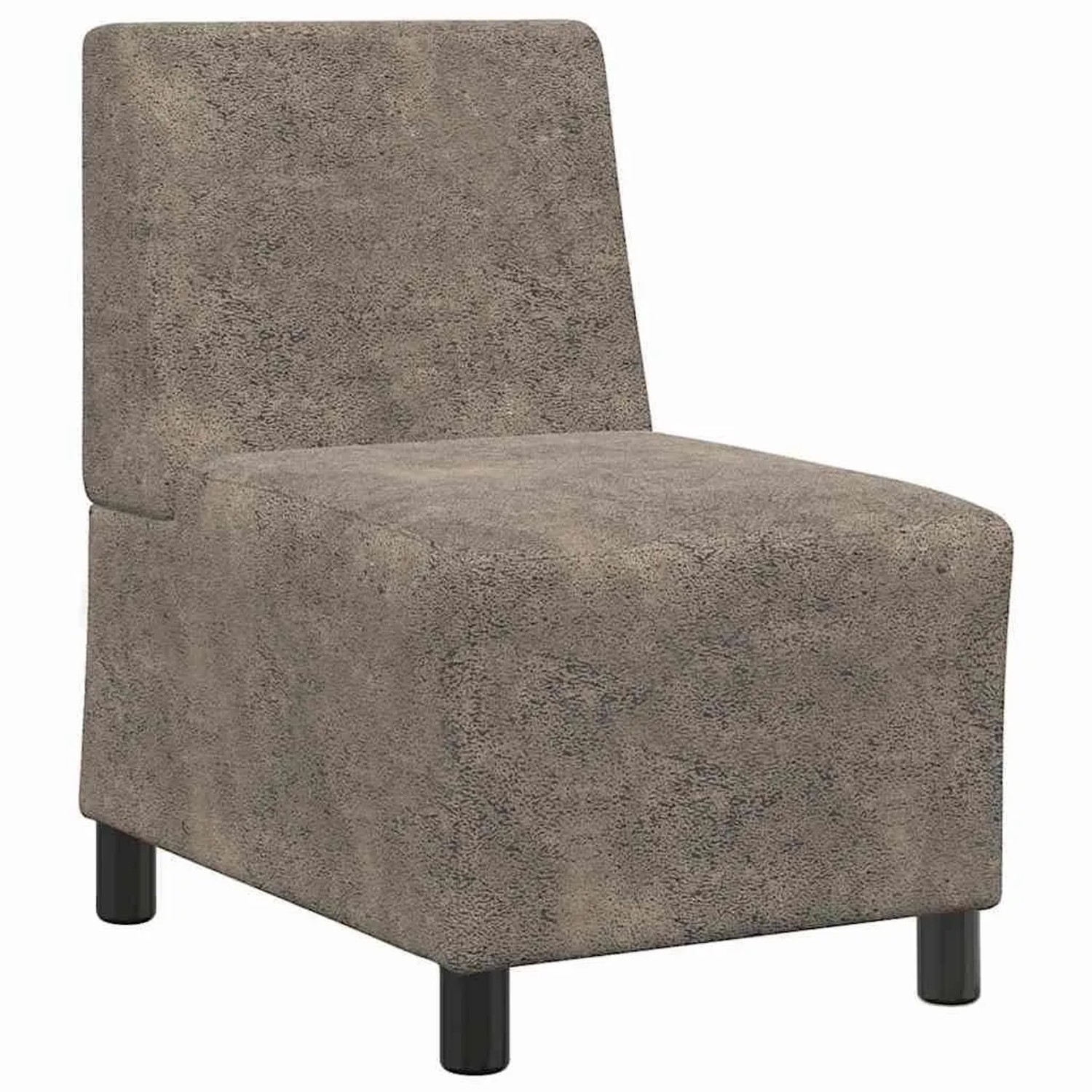 vidaXL Modulares Sofa ohne Armlehnen Dunkelgrau 55 cm Wildlederimitat 4108510