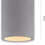 Paul Neuhaus Eton Deckenleuchte aus Beton, rund, 11x14 cm. Moderne Lampe im Industrial Design.