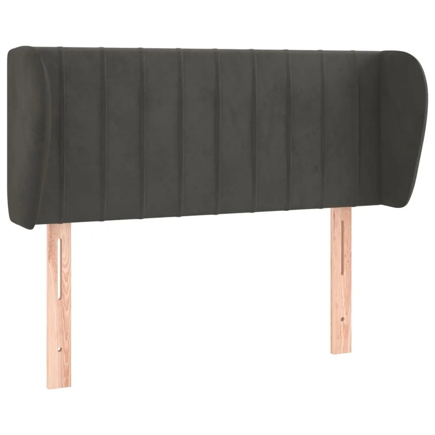 vidaXL Kopfteil mit Ohren Dunkelgrau 83x23x78/88 cm Samt 3117413