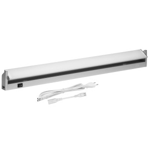 Oktaplex LED Unterbauleuchte Küche, 91cm, Aluminium, warmweiß, mit Schalter und Kabel.