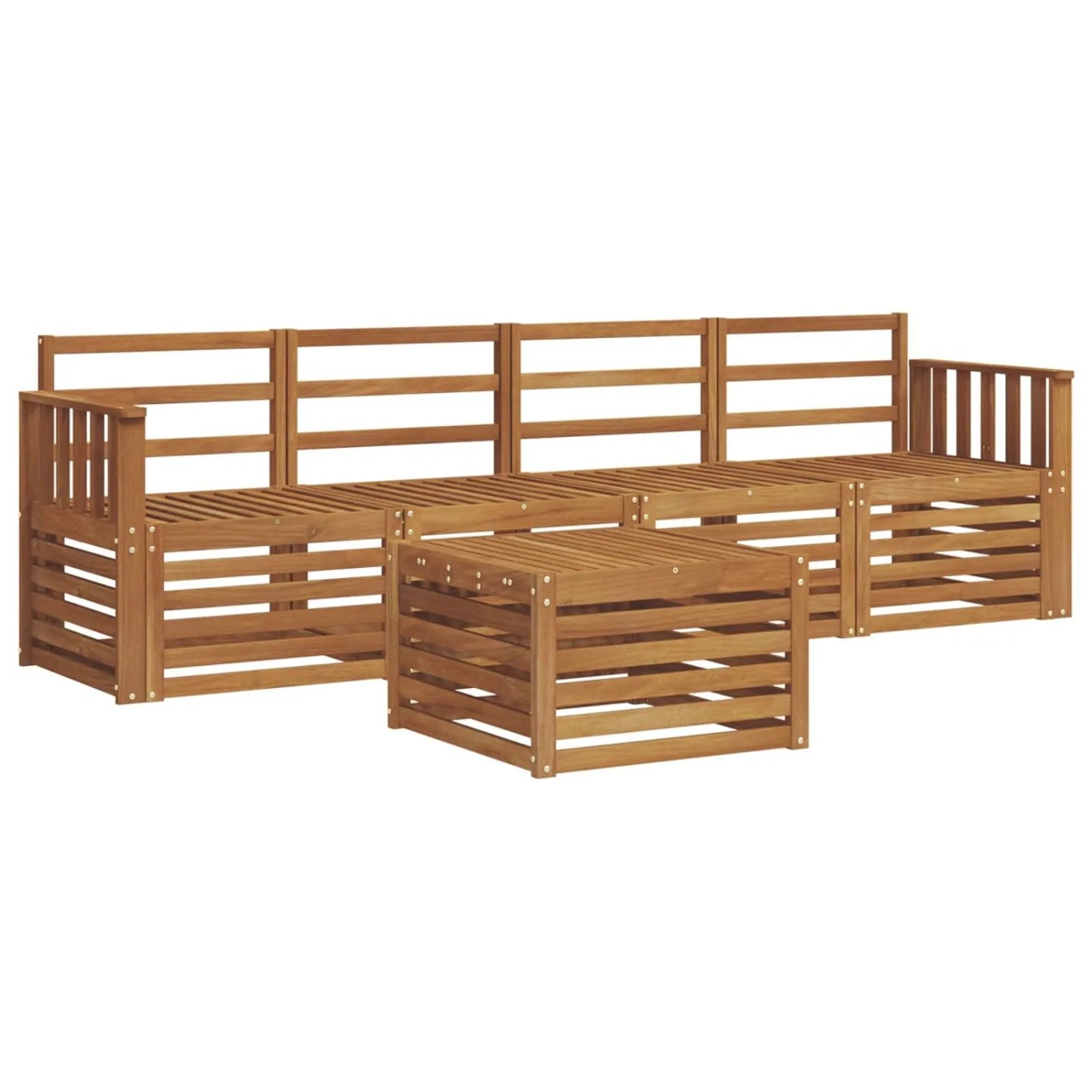 vidaXL Sofagarnituren 5 Tlg Natur Massivholz Akazie 3374319