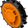 Worx Offroad-Rad für Landroid Mähroboter, orange/schwarz, für besseren Grip im Gelände.