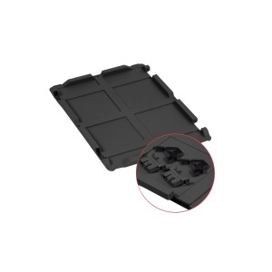 Schwarze PROREGAL Eurobox Nextgen, 16 Liter, mit Scharnierdeckel und Griffen. Aufbewahrungsbox.