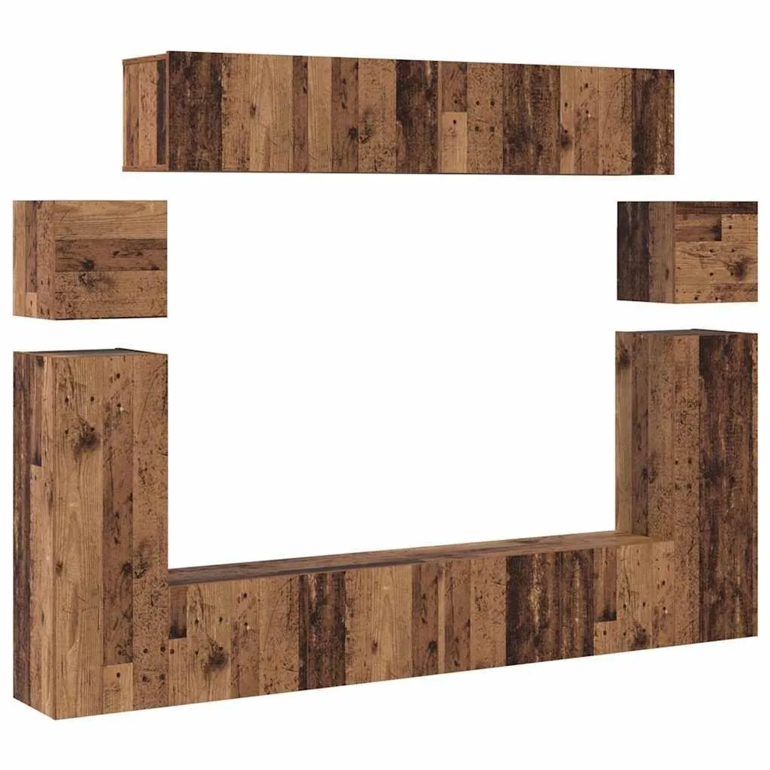 vidaXL TV-Schrankset 8-Tlg Braun 30,5 x 30 x 90 cm Holzwerkstoff 3393387
