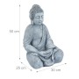 Relaxdays Buddha Figur Polyresin Hellgrau Wetterfest Frostsicher 50 cm x 30 cm x 25 cm 4 kg_4