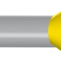 Isolierte Hilpress Aderendhülse, gelb, 6 mm², 20 mm Länge.