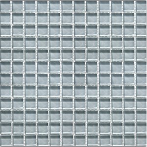 Graue Glas Mosaikmatte, 30x30 cm, für Wand und Boden.