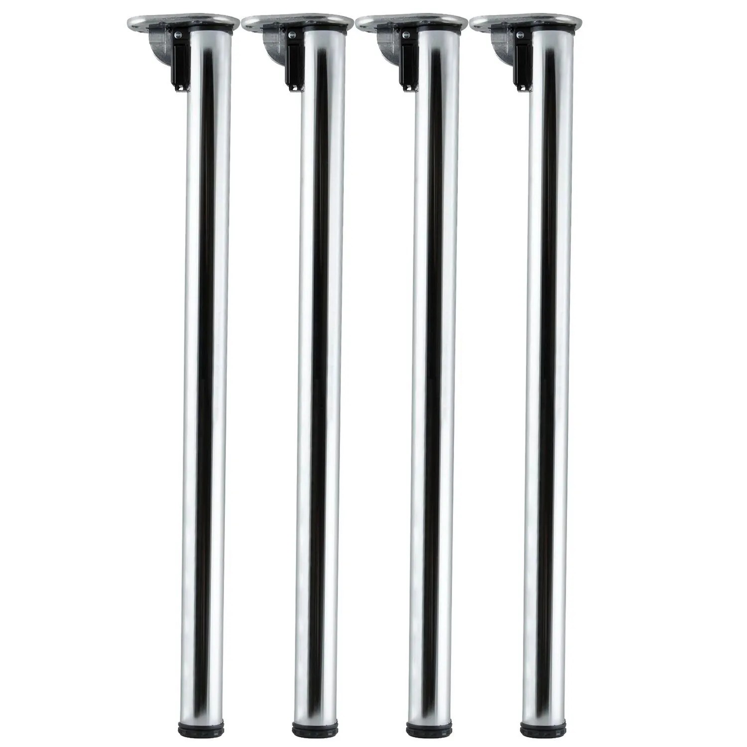 vasalat Set Camar Tischbeine klappbar Höhenverstellbar Stahl Verchromt 705-735 mm 4 Stück