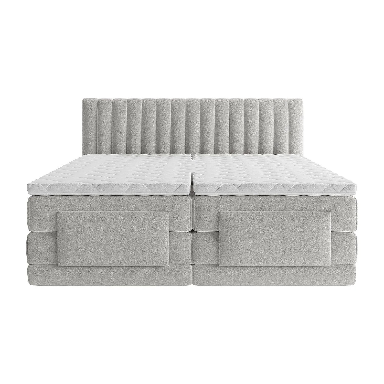 Vente-unique Boxspringbett Donisi Hellgrau 215 cm