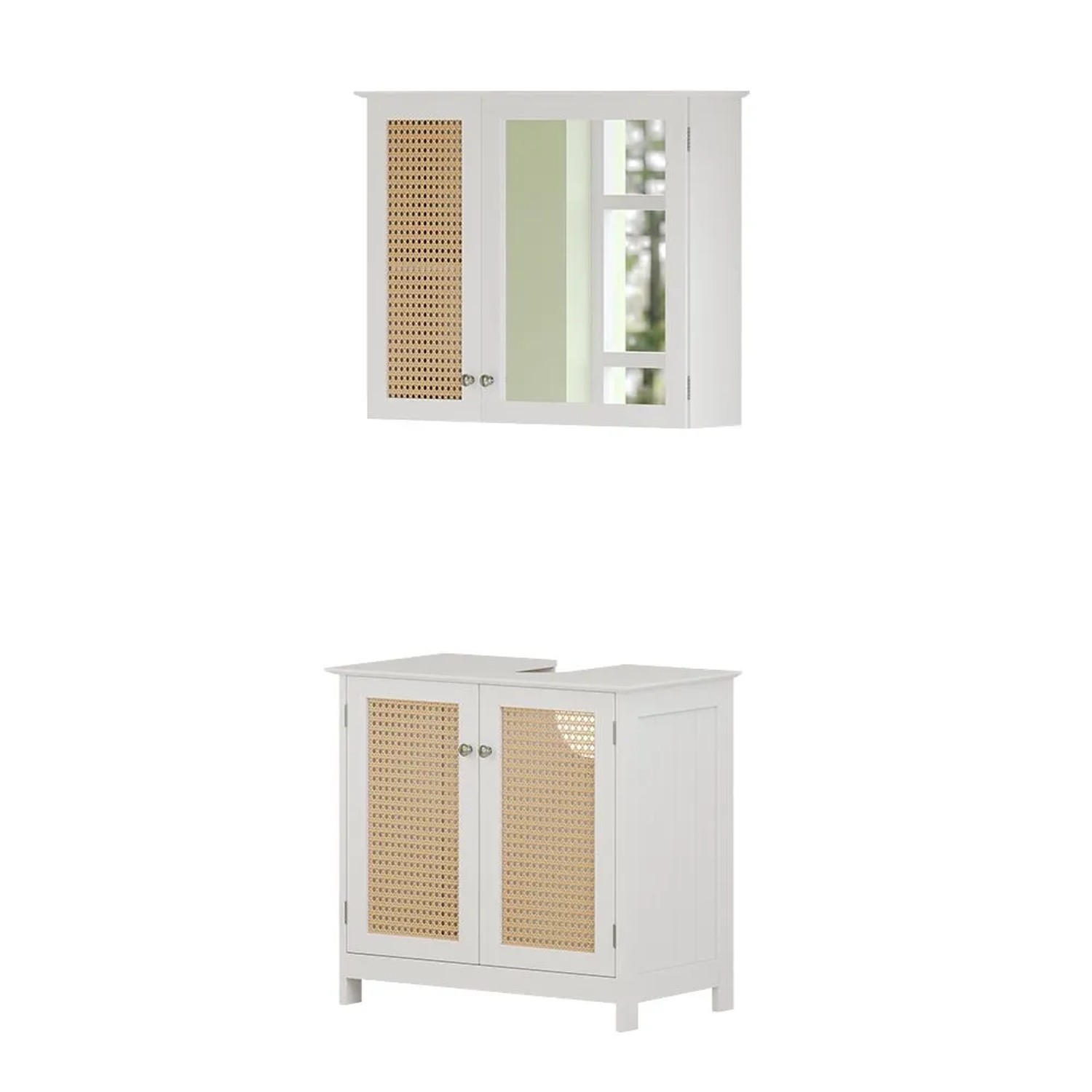 Vicco Badmöbel-Set Rosario Weiß 60 x 58 2-teilig