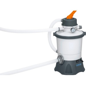 Bestway Sandfilteranlage 3.596 l/h, 85 W für Pools bis 16.600 Liter. Inkl. Schläuche und Manometer.