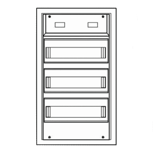 Alphatec Unterputzkleinverteiler POLARIS 3-reihig mit Steckklemme
