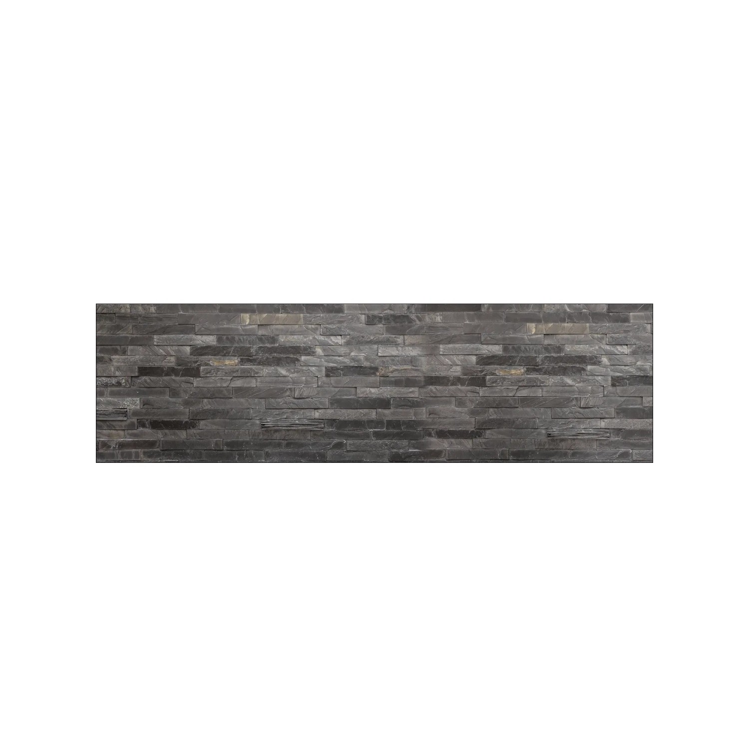 MySpotti Küchenrückwand Profix Cucina Black Bricks 210 x 60 cm Stein Anthrazit
