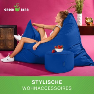 Green Bean Sitzhocker 2er Set Square + Stay 140 x 180 x 25 cm Wetterfest Blau