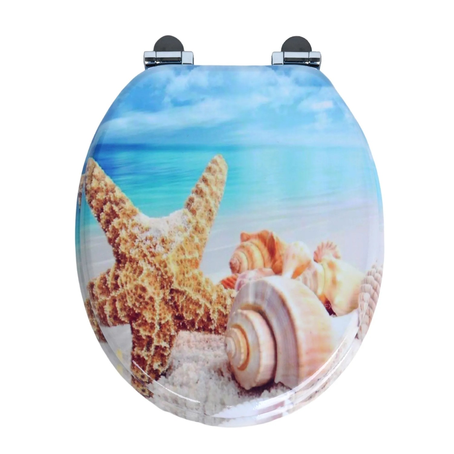 SINOBATH WC-Sitz mit Absenkautomatik Softclose Variabel Scharniere MDF-Material Für Fast Alle Toilettenbecken 43,5 x 37,...