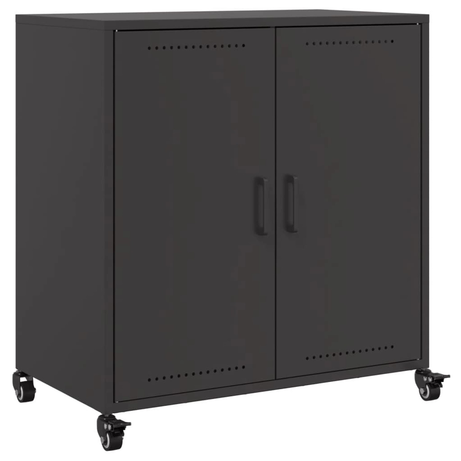 vidaXL Sideboard Schwarz 68x39x72 cm Stahl 846656 günstig online kaufen