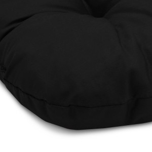 Beautissu Lisa Stuhlkissen, 40x40cm, Schwarz, 4er-Set. Bequeme Sitzkissen für Stühle und Gartenmöbel.