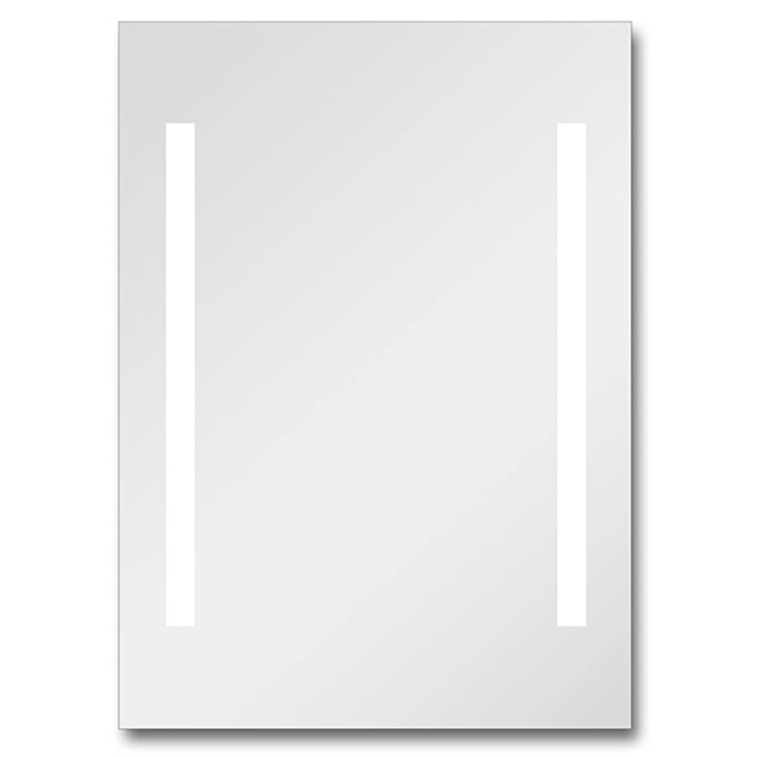 DSK Design LED-Lichtspiegel Silver Beam, 50x70 cm, mit seitlichen Lichtausschnitten.