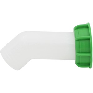 Auslaufstutzen DN 50 für IBC-Tank, zweiteilig, mit grünem Gewindeanschluss.