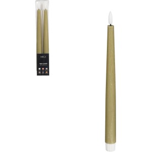 Mica Decorations LED Spitzkerzen, 2er-Set, Taupe, 28,5cm. Stimmungsvolle Deko ohne offene Flamme.