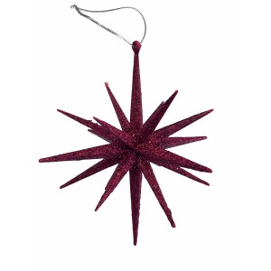 Roter Boltze Stern-Dekoanhänger Tove, 15 cm, glitzernd für Weihnachtsdekoration.