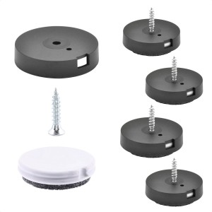 Wagner Filz- & Plastikgleiter QuickClick 2in1 Duo, 12-teilig, Ø 25 mm, mit Schrauben und austauschbaren Einsätzen.