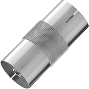 Hama Antennen-Adapter Koax-Kupplung/Koax-Kupplung, silberfarben.