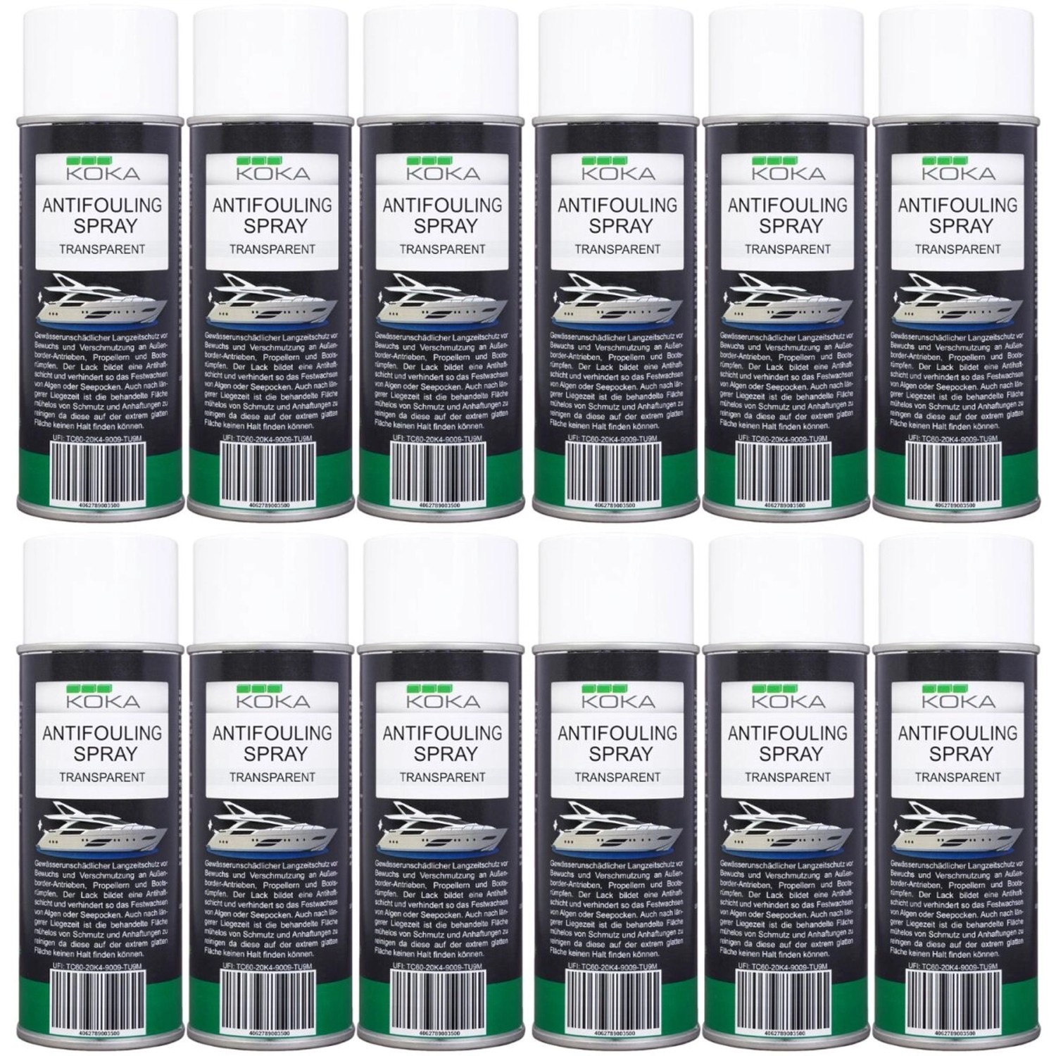 KOKA 12x Antifouling Spray Transparent