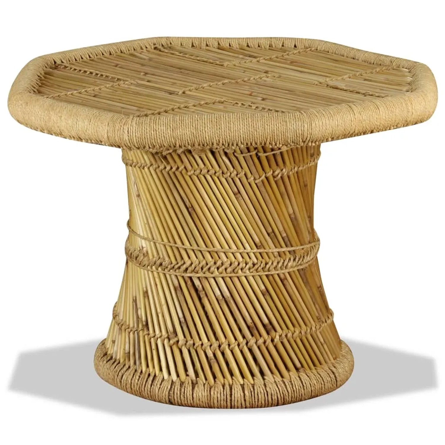 vidaXL Couchtisch Bambus Achteckig 60x60x45 cm 244219