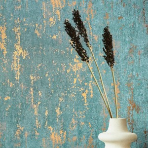 Grüne Marburg Vliestapete in Betonoptik mit Glanz, modernes Design. Rolle 10,05 m x 0,53 m.