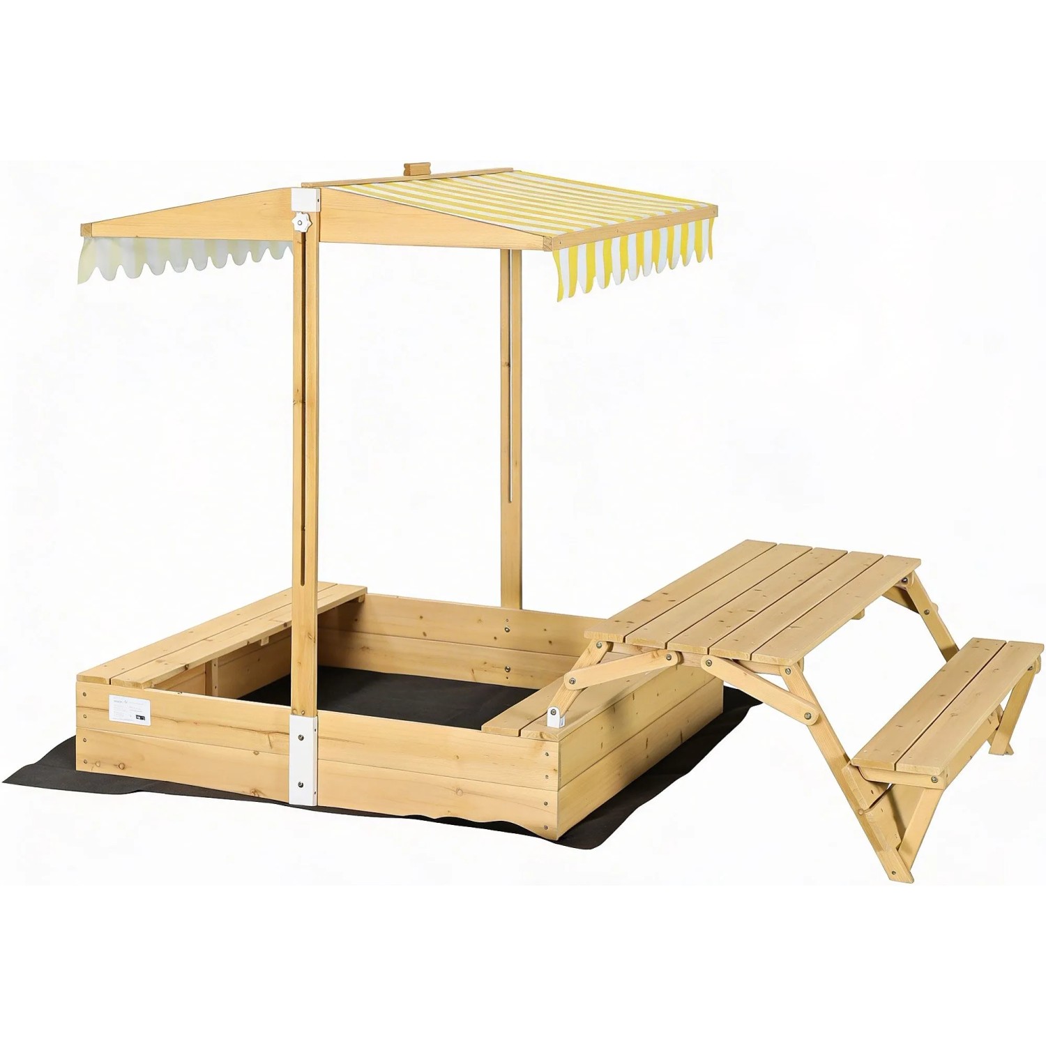 Needs&wants Sandkasten Sunplaya5 mit Dach und Picknickgarnitur