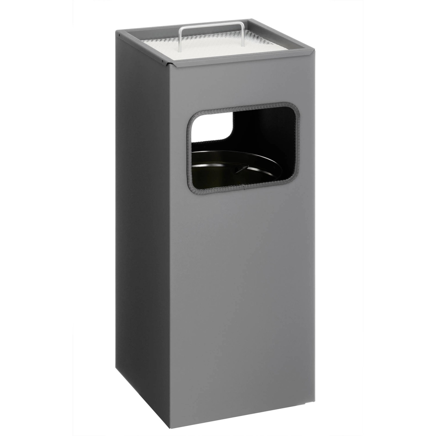 Durable Papierkorb Metall mit Ascher Eckig günstig online kaufen