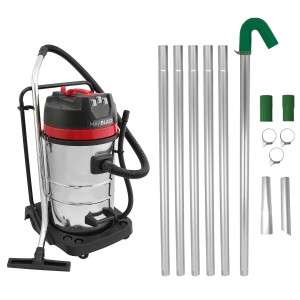 Monstershop Maxblast Saugstange mit 80L Nass- und Trockensauger für die Dachrinnenreinigung.