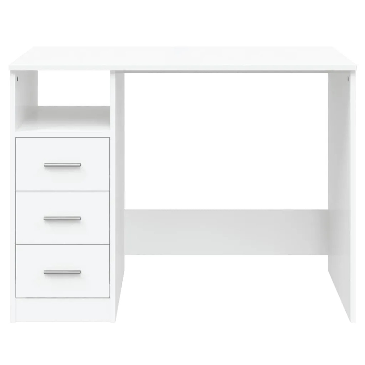 vidaXL Schreibtisch mit Schubladen Weiß 102x50x76 cm Holzwerkstoff 823032_4