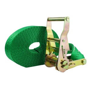 TRUTZHOLM Ratschen Spanngurt, 6m, 2t, grün, mit Metallratsche für Ladungssicherung.