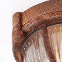 Detailaufnahme: Rostfarbene Brilliant Deckenleuchte Bobbi mit Glas, Industrie-Stil.